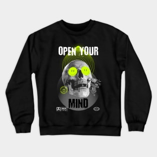 "OPEN YOUR MIND" WHYTE - STREET WEAR URBAN STYLE Crewneck Sweatshirt